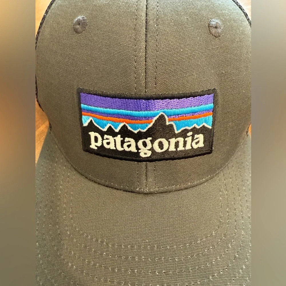 Patagonia Logo Forge Gray Trucker Hat 100%‎ Organic Cotton Unisex Gorpcore EUC